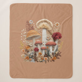 Cobertor Sherpa Cottagecore Cogumelo