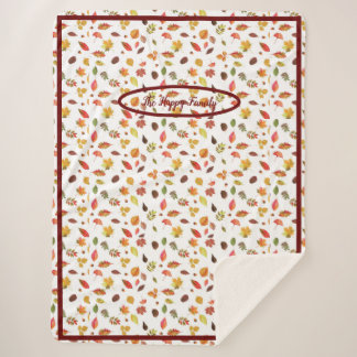 Cobertor Sherpa Cozy Autumn Sherpa Blanket Com Folhetos de outono