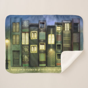 Cobertor Sherpa Cozy Blanket para os Amantes de Livros