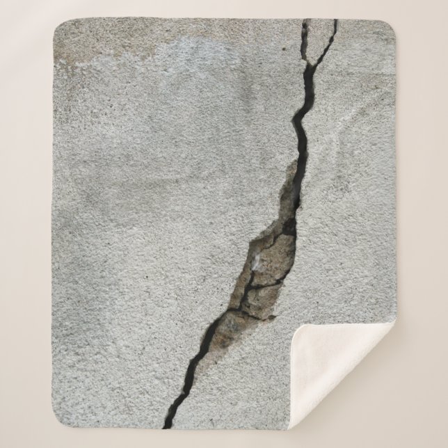 Cobertor Sherpa Crack wall concrete texture stone (Frente)