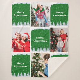 Cobertor Sherpa Create Your Own Christmas Photo Collage