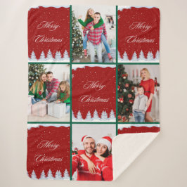 Cobertor Sherpa Create Your Own Christmas Photo Collage
