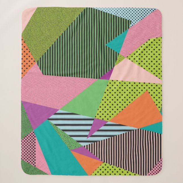 Cobertor Sherpa Creative Memphis Frame Modern Design (Frente)