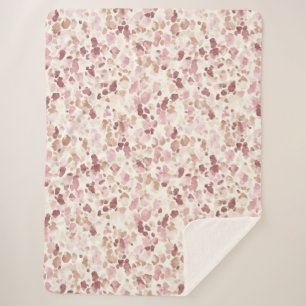 Cobertor Sherpa Creme cor-de-rosa Chocolate Castanho Abstrato Leop
