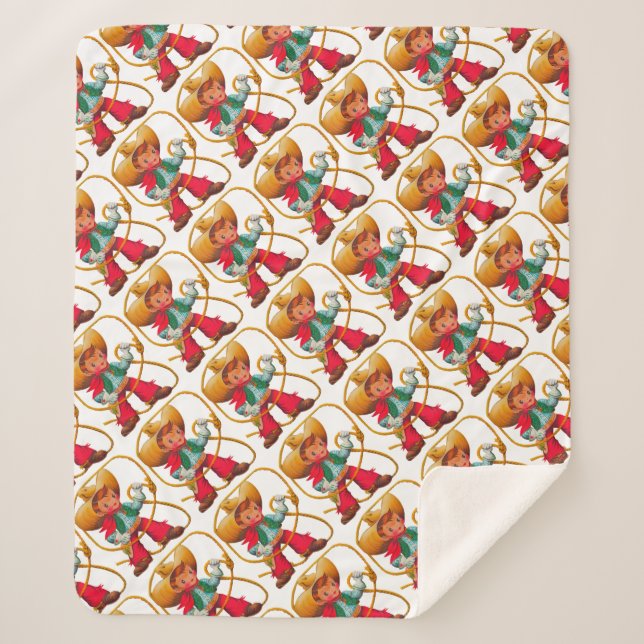 Cobertor Sherpa Criança de Criança de Garoto Retroativo, Cuja Fama (Frente)