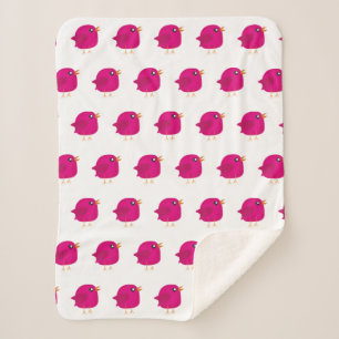 Cobertor Sherpa Crianças, passarinho fofo