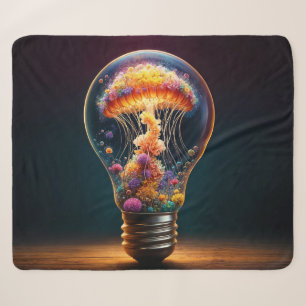 Cobertor Sherpa Criatividade luminosa de vidro fantasista aquática