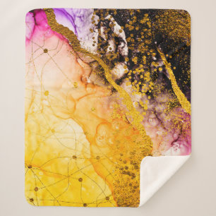 Cobertor Sherpa Criatividade transparente. Abstrato nuvens - ART.