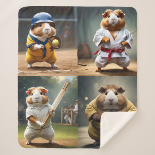 Cobertor Sherpa Cricket Craze: A Guiné Pigra Grande Combate
