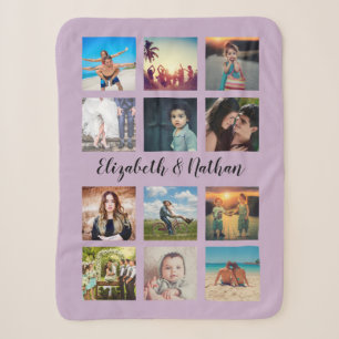 Cobertor Sherpa Crie A Sua Família Personalizada De Colagem De Fo