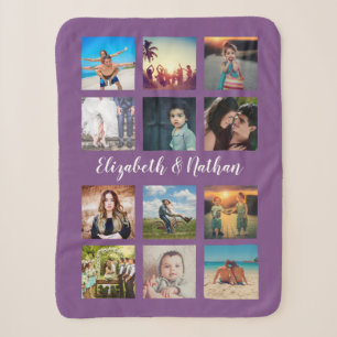 Cobertor Sherpa Crie A Sua Família Personalizada De Colagem De Fot