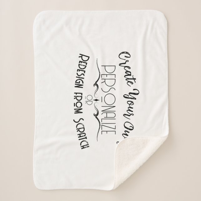 Cobertor Sherpa Crie o Seu Próprio (Frente)