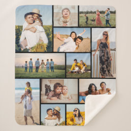 Cobertor Sherpa Crie Sua Própria Colagem De Fotos 12
