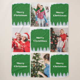 Cobertor Sherpa Crie Sua Própria Colagem de Fotos de Natal