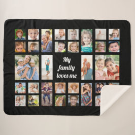 Cobertor Sherpa Crie sua própria coleção de fotos da família 32