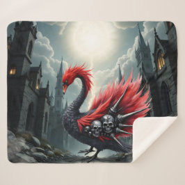 Cobertor Sherpa Crimson Cathedral Swan.
