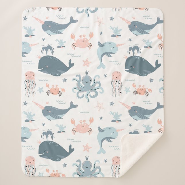 Cobertor Sherpa Critério do mar (Frente)