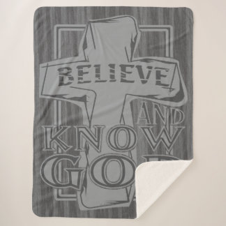 Cobertor Sherpa Cruz Cristã de Cristo em T-Shirt de Cinza de Pedra