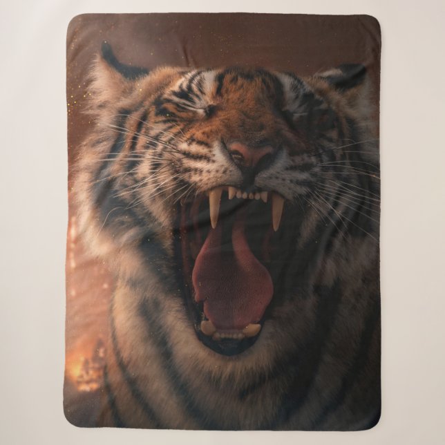 Cobertor Sherpa Crying Tiger - Sherpadecke (Frente)