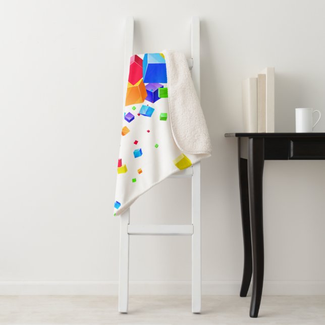 Cobertor Sherpa Cubos Coloridos 1 (In Situ)