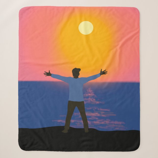 Cobertor Sherpa Cumprimento ao Sol  (Frente)