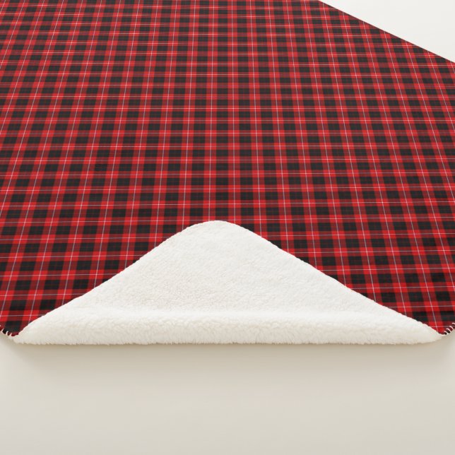 Cobertor Sherpa Cunningham Tartan Red Xadrez Negra (3/4)