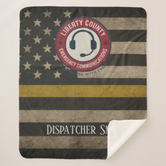 Cobertor Sherpa Custom Dispatcher Thin Gold Line Blanket