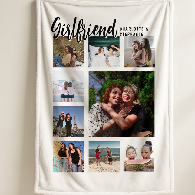 Cobertor Sherpa Custom Girlfriend Photo Collage (Criador carregado)