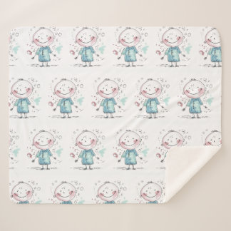 Cobertor Sherpa custom kids drawing