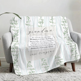 Cobertor Sherpa Custom Vintage Gift to Grandma Nana from Grandkids