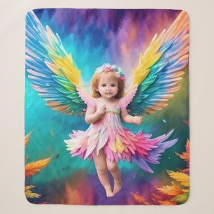 Cobertor Sherpa Cute Baby Angel Wings Art-38424