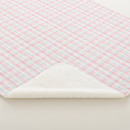 Cobertor Sherpa Cute Easter Pastel Plaid Sherpa Blanket