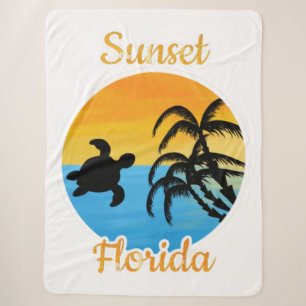 Cobertor Sherpa Cute Sunset in Florida
