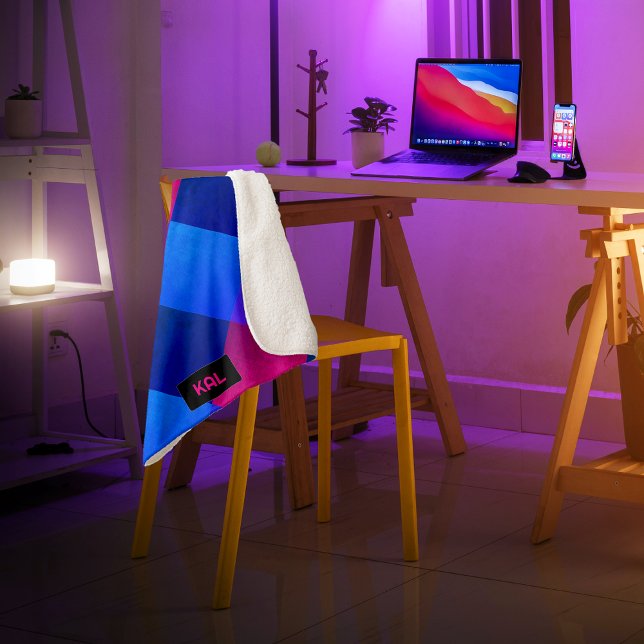 Cobertor Sherpa Cyberpunk Futurist Vibrant Quilt - adicionar inici (Criador carregado)