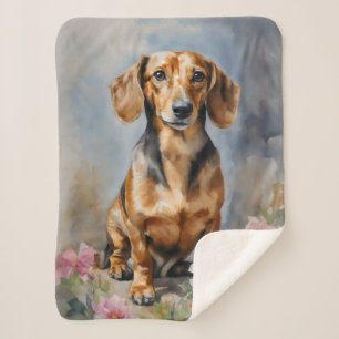 Cobertor Sherpa Dachshund Artsy