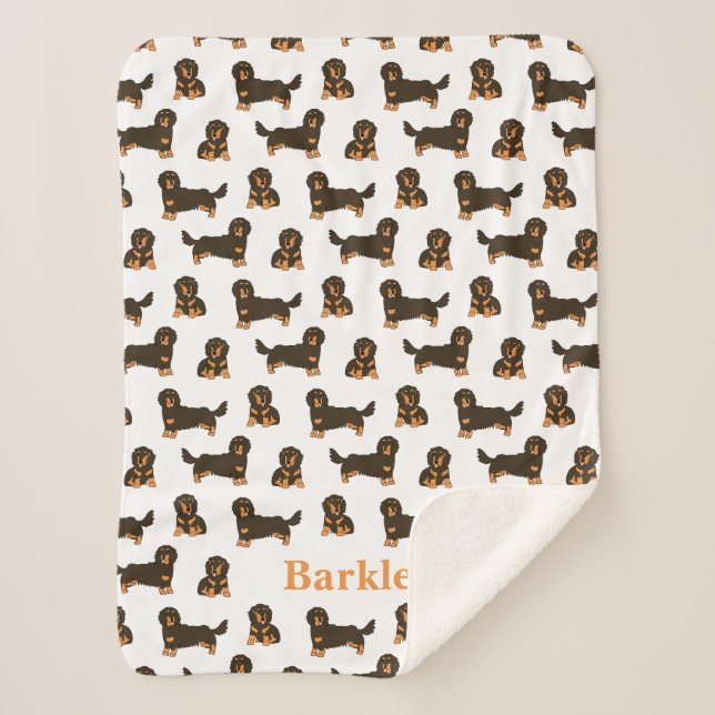 Cobertor Sherpa Dachshund Personalizado Blanket - Cachorro (Frente)