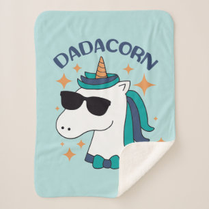 Cobertor Sherpa Dadacorn com óculos de sol