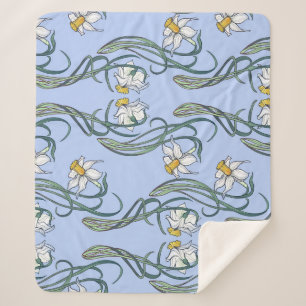 Cobertor Sherpa Daffodils Art: Nouveau Primavera