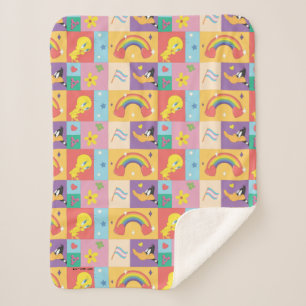 Cobertor Sherpa DAFFY DUCK™ & TWEETY™ - Padrão de orgulho