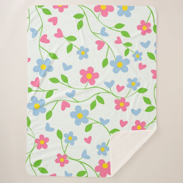 Cobertor Sherpa Daisies (Frente)