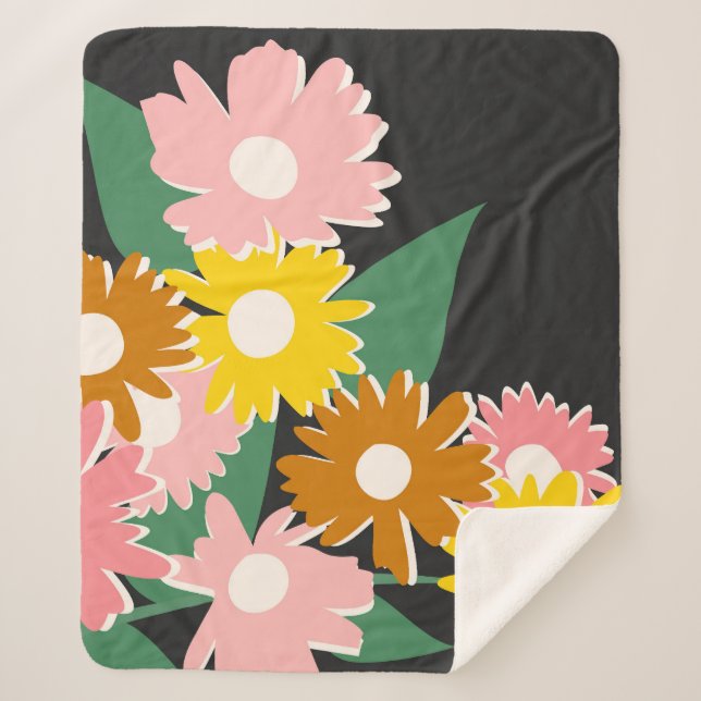 Cobertor Sherpa Daisy Delight (Frente)