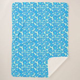 Cobertor Sherpa Daisy em 2 tons B02.bblue L Green BG