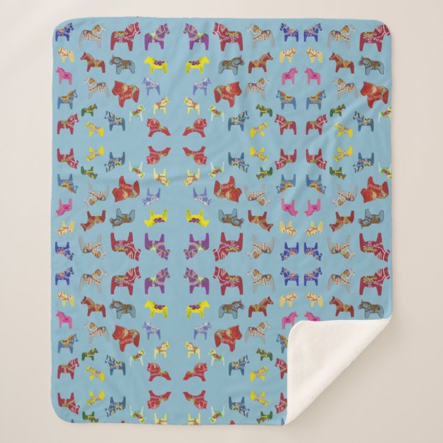 Cobertor Sherpa Dala Horses (Frente)