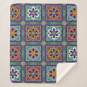 Cobertor Sherpa Dan-Cheong. Coreano tradicional temple art.dancheo