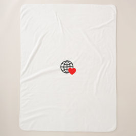 Cobertor Sherpa de Amor Global Personalizado