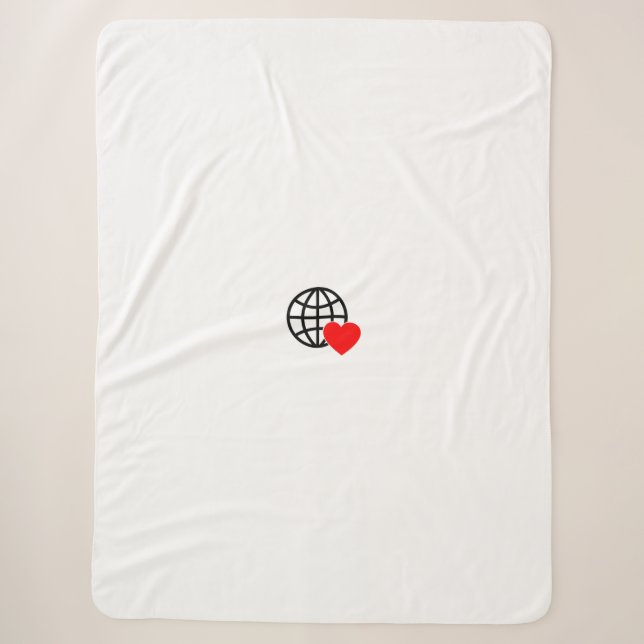 Cobertor Sherpa de Amor Global Personalizado (Frente)
