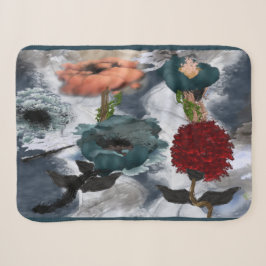 Cobertor Sherpa de Arte Floral Abstrato