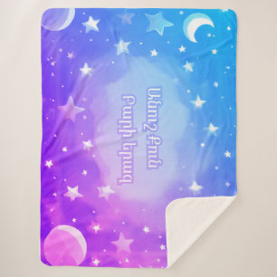 Cobertor Sherpa de Céu Estrelado “Sonhos Doces” Ar
