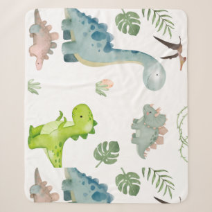 Cobertor Sherpa de Dinossauro