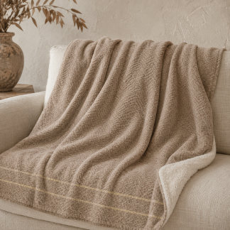 Cobertor Sherpa de Fios de Areia Macia